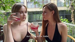 Threesome sex on the first date! Lucky Guy Fucks Two 19-year-old Stepsisters!