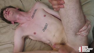 Delinquent Twink Gets His Holes Fucked Rough Bareback POV  Face Covered In Cum