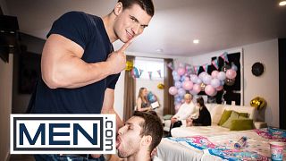 MEN - Benjamin Blue Gets Busted With A Dildo And Ends Up Riding Malik Delgatys Big Dick