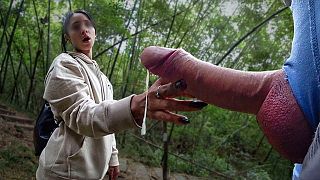 DICK FLASH IN PARK. A stranger caught me jerking off and helped me cum. porn video thumbnail