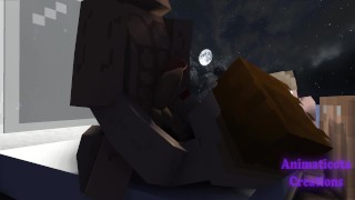 Late game night with the boys - Minecraft Gay Sex Animation