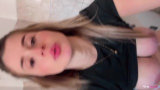 Masturbating HIDDENLY in the GYM bathroom