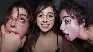 Addicted To Cum - Busty Whore Licks The Floor
